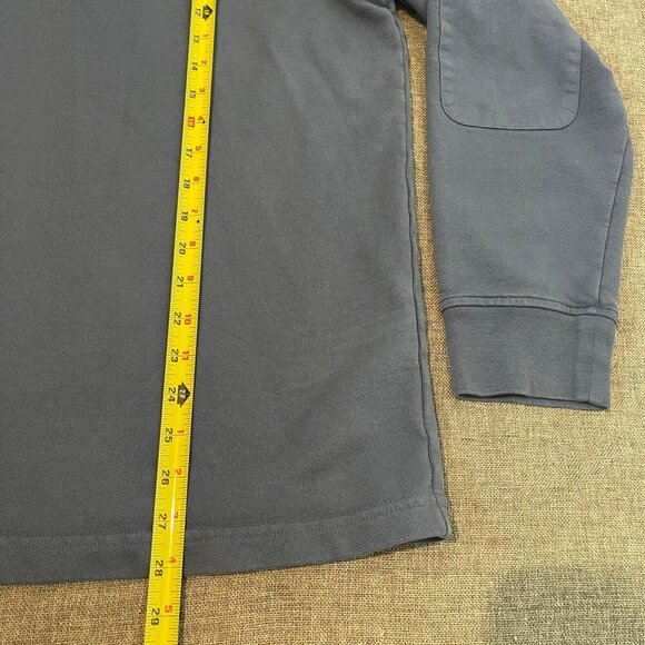 UNTUCKit Sweater Men Xlarge Blue Solid 1/4 Zip Pullover Elbow Pads Logo Preppy - Picture 7 of 11
